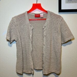 Liz Claiborne Cream Cardigan Sweater
